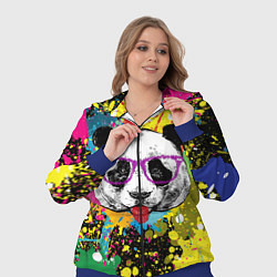 Женский 3D-костюм Панда хипстер в брызгах краски, цвет: 3D-синий — фото 2