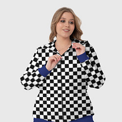 Женский 3D-костюм Шахматка мелкая, цвет: 3D-синий — фото 2