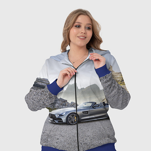 Женский костюм Mercedes V8 Biturbo / 3D-Синий – фото 3