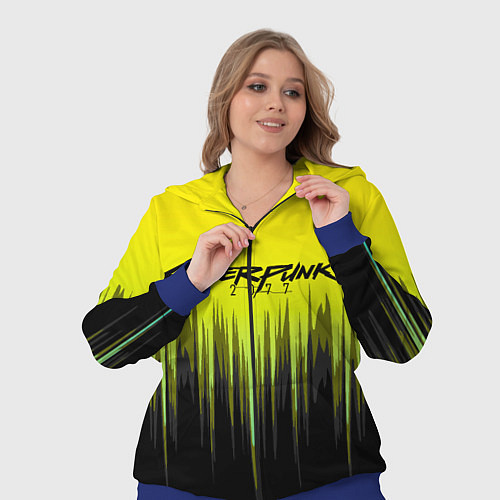 Женский костюм CYBERPUNK 2077 / 3D-Синий – фото 3