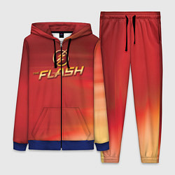 Женский 3D-костюм The Flash Logo Pattern цвета 3D-синий — фото 1