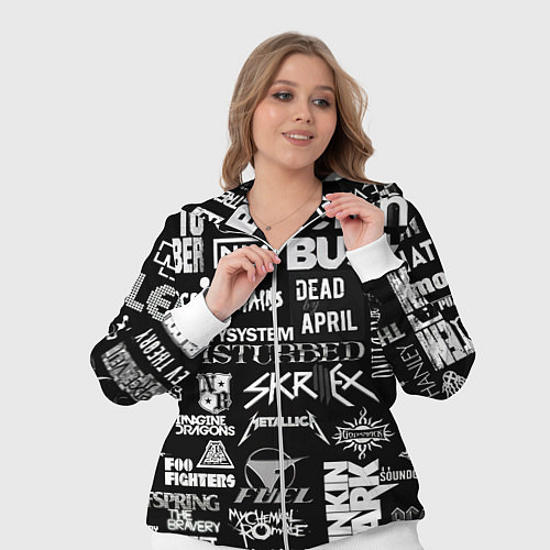 Женский костюм Рок группы / 3D-Белый – фото 3