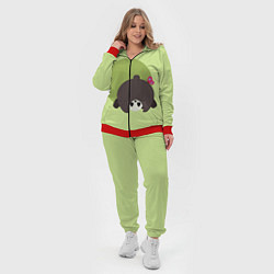 Женский 3D-костюм Прикольная панда с бабочкой, цвет: 3D-красный — фото 2