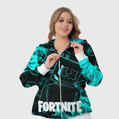 Женский костюм Fortnite Marshmello / 3D-Белый – фото 3