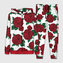 Женский 3D-костюм Винтажные розы, цвет: 3D-красный