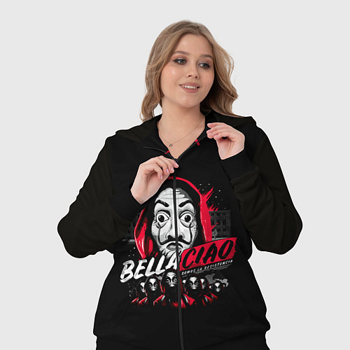 Женский костюм БУМАЖНЫЙ ДОМ / 3D-Черный – фото 3