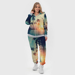 Женский 3D-костюм Пальмы, цвет: 3D-меланж — фото 2