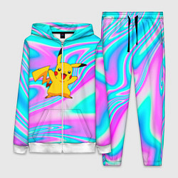 Женский 3D-костюм Пикачу, цвет: 3D-белый