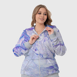 Женский 3D-костюм Разводы сиреневой краской, цвет: 3D-меланж — фото 2
