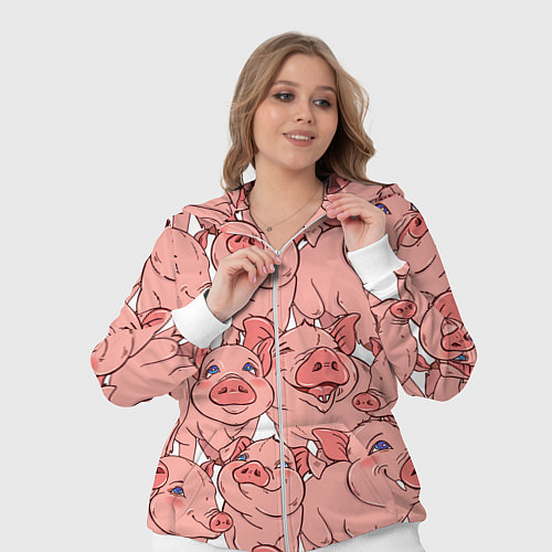 Женский костюм Свиньи / 3D-Белый – фото 3