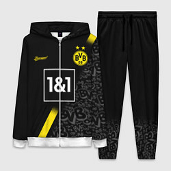 Женский 3D-костюм BORUSSIA выездная сезон 2021, цвет: 3D-белый
