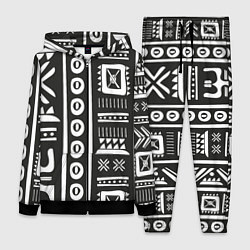 Женский 3D-костюм Этнический узор, цвет: 3D-черный