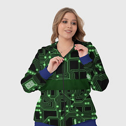Женский 3D-костюм Неоновая схема, цвет: 3D-синий — фото 2