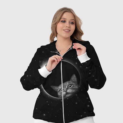 Женский костюм Кот в Космосе / 3D-Белый – фото 3