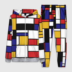 Женский 3D-костюм Color blocking, цвет: 3D-меланж