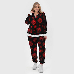 Женский 3D-костюм Samurai pattern - красный, цвет: 3D-белый — фото 2