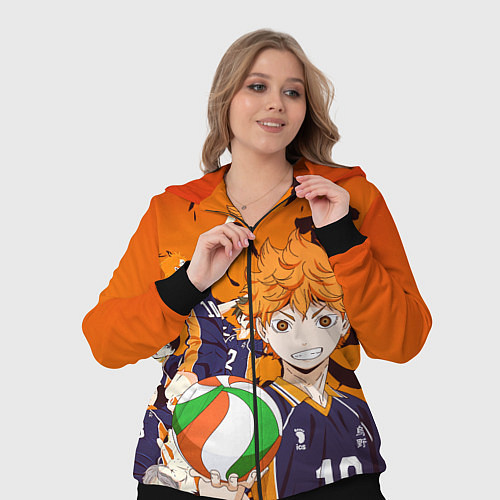 Женский костюм ВОЛЕЙБОЛ!! HAIKYUU!! / 3D-Черный – фото 3