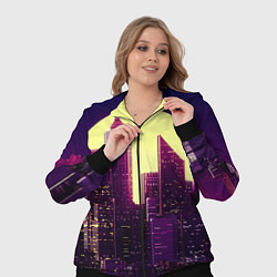 Женский 3D-костюм Неоновый город, цвет: 3D-черный — фото 2