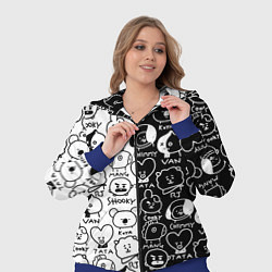 Женский 3D-костюм BTS BT21, цвет: 3D-синий — фото 2