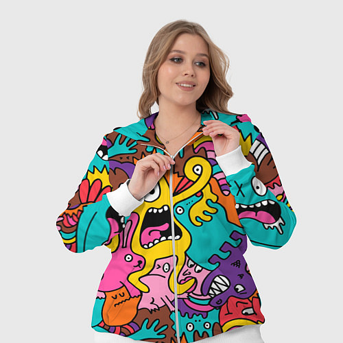 Женский костюм Crazy abstraction / 3D-Белый – фото 3