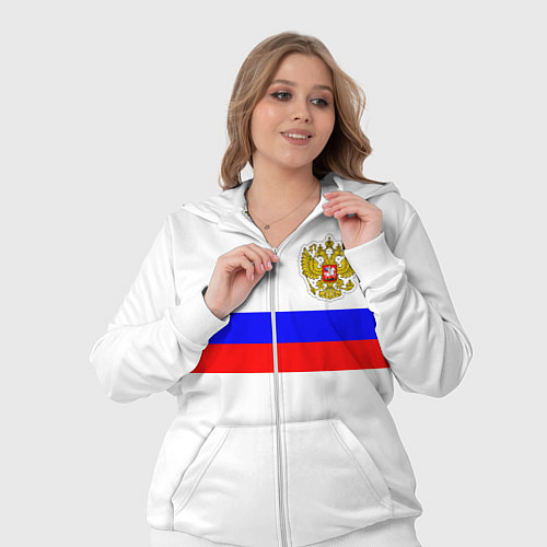 Женский костюм СБОРНАЯ РОССИИ 2021 / 3D-Белый – фото 3