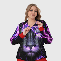 Женский 3D-костюм НЕОНОВЫЙ ЛЕВ NEON LION, цвет: 3D-красный — фото 2