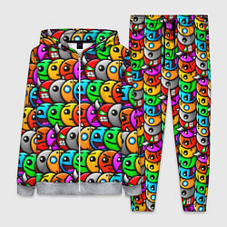 Женский 3D-костюм Geometry Dash: Pattern Z, цвет: 3D-меланж