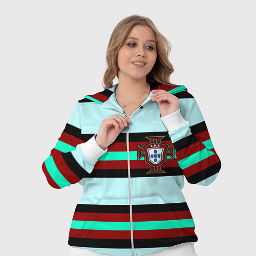 Женский костюм Сборная Португалии / 3D-Белый – фото 3