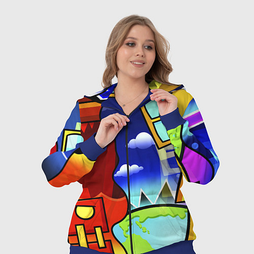 Женский костюм Geometry Dash / 3D-Синий – фото 3