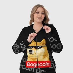 Женский 3D-костюм DOGECOIN DOGE ДОГИКОИН, цвет: 3D-черный — фото 2