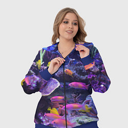 Женский 3D-костюм Коралловые рыбки, цвет: 3D-синий — фото 2