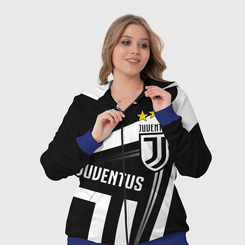 Женский костюм JUVENTUS ЮВЕНТУС ПОЛОСЫ / 3D-Синий – фото 3