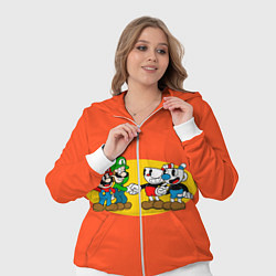 Женский 3D-костюм CupHead x Mario, цвет: 3D-белый — фото 2