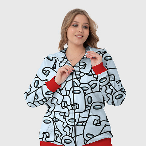 Женский костюм Among us mem / 3D-Красный – фото 3