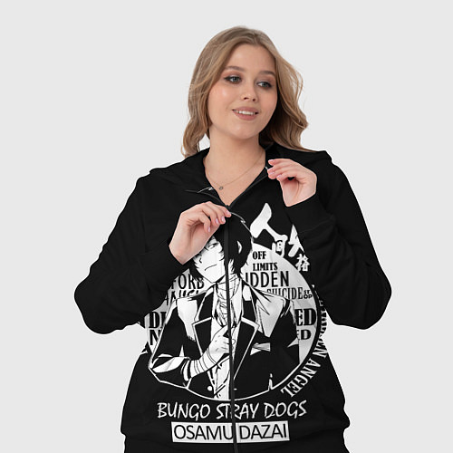 Женский костюм Осаму Дазай Бродячие псы / 3D-Черный – фото 3