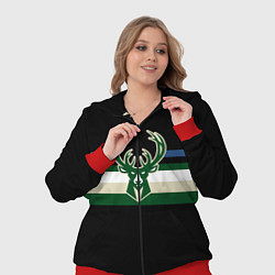 Женский 3D-костюм Milwaukee Bucks форма Statement Edition, цвет: 3D-красный — фото 2