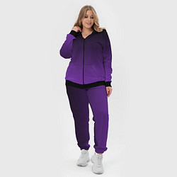 Женский 3D-костюм Ночной градиент Фиолетовый, цвет: 3D-черный — фото 2