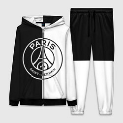 Женский 3D-костюм ФК ПСЖ PSG BLACK & WHITE, цвет: 3D-черный