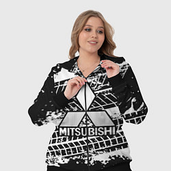 Женский 3D-костюм MITSUBISHI СЛЕДЫ ШИН, цвет: 3D-черный — фото 2