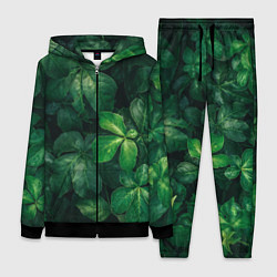 Женский 3D-костюм Тропическая листва Тропики Z, цвет: 3D-черный
