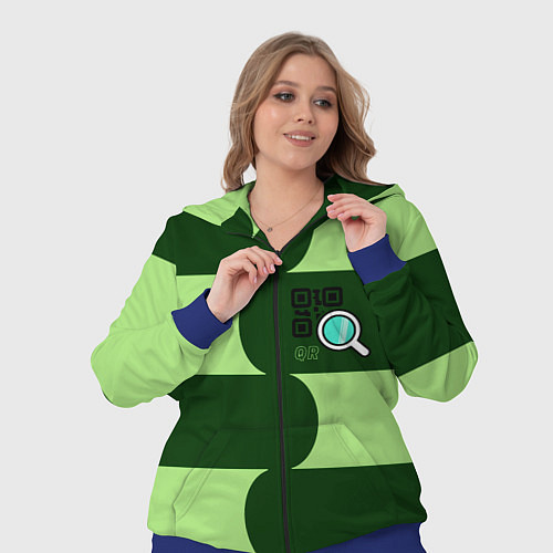 Женский костюм В поисках QR / 3D-Синий – фото 3