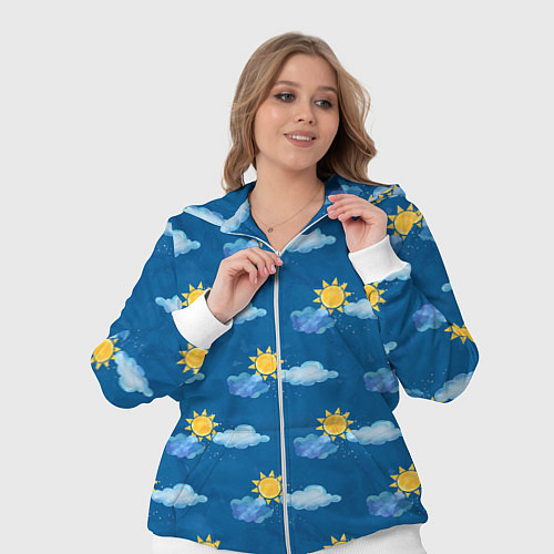 Женский костюм Облака и солнце / 3D-Белый – фото 3