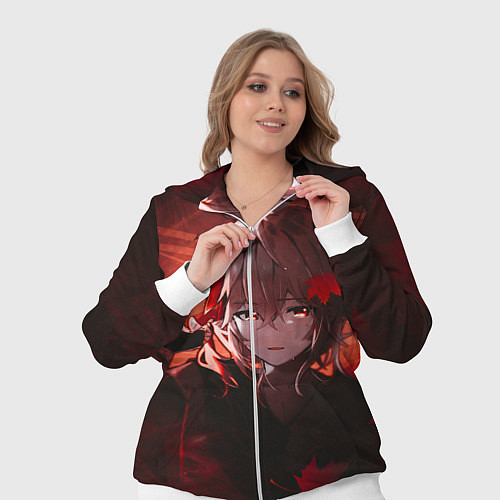 Женский костюм Кадзуха в кленовых листьях / 3D-Белый – фото 3