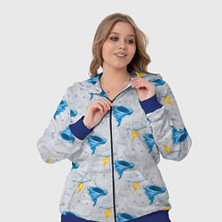 Женский 3D-костюм Вихрь - ураган, цвет: 3D-синий — фото 2