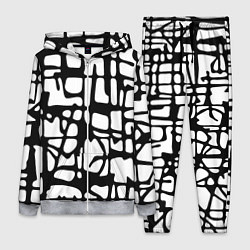 Женский костюм Черно-Белый мотив Cantabrigiensia, подходящий для