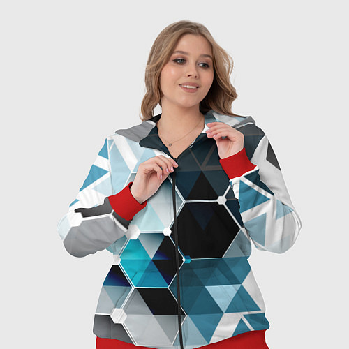 Женский костюм Абстракция FLO / 3D-Красный – фото 3