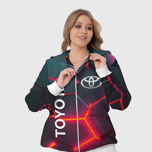 Женский костюм TOYOTA 3D NEON ТОЙОТА 3Д ПЛИТЫ НЕОН / 3D-Белый – фото 3