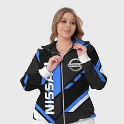 Женский 3D-костюм НИССАН ЛОГО СИНИЯ ГЕОМЕТРИЯ CYBER, цвет: 3D-белый — фото 2