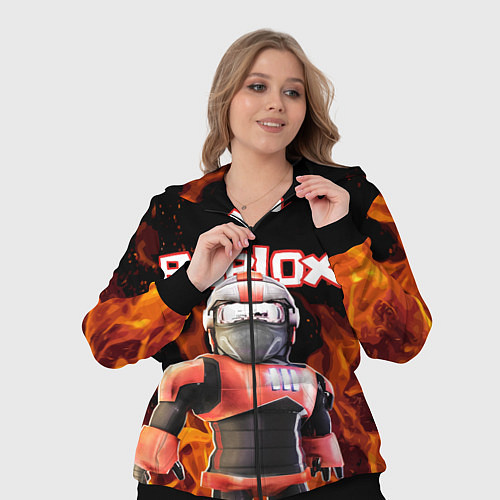 Женский костюм ROBLOX FIRE РОБЛОКС ОГОНЬ ПОЖАРНЫЙ / 3D-Черный – фото 3