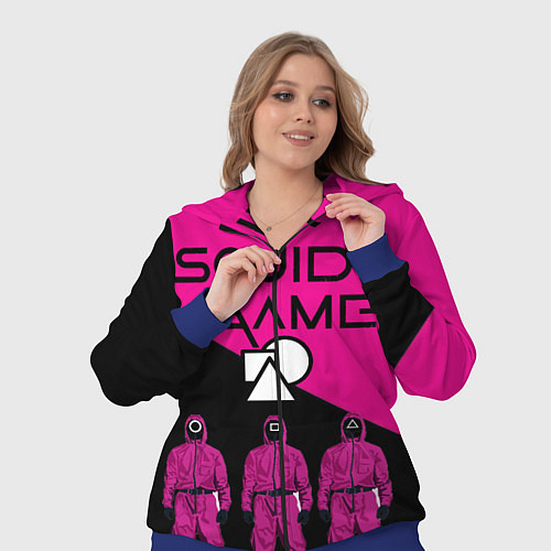 Женский костюм Игра в Кальмара-Стражи / 3D-Синий – фото 3